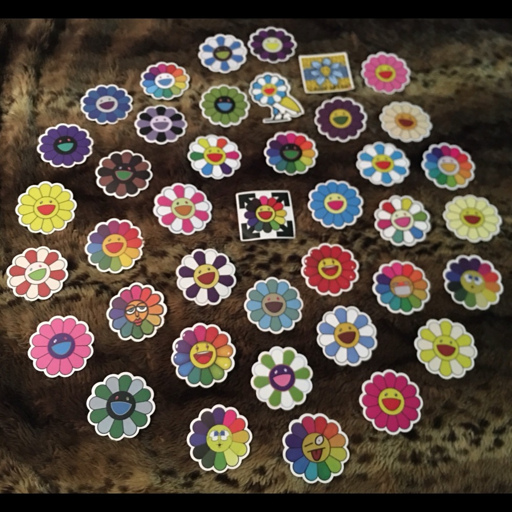 Sticker LOT of 40 Daisy Smiley Faces Fun NEW!